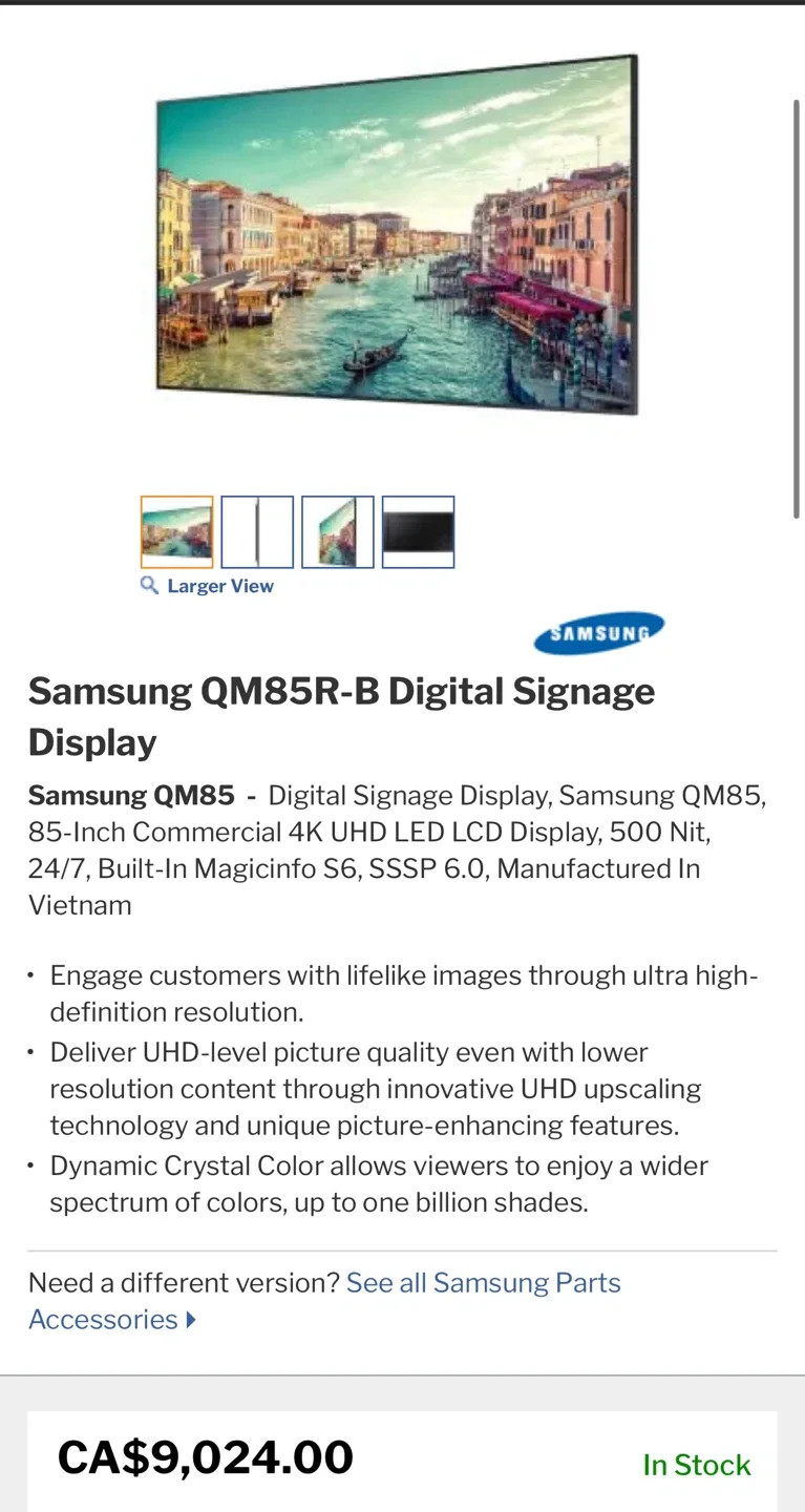 Samsung 75" & 85” Displays image indicator(2)
