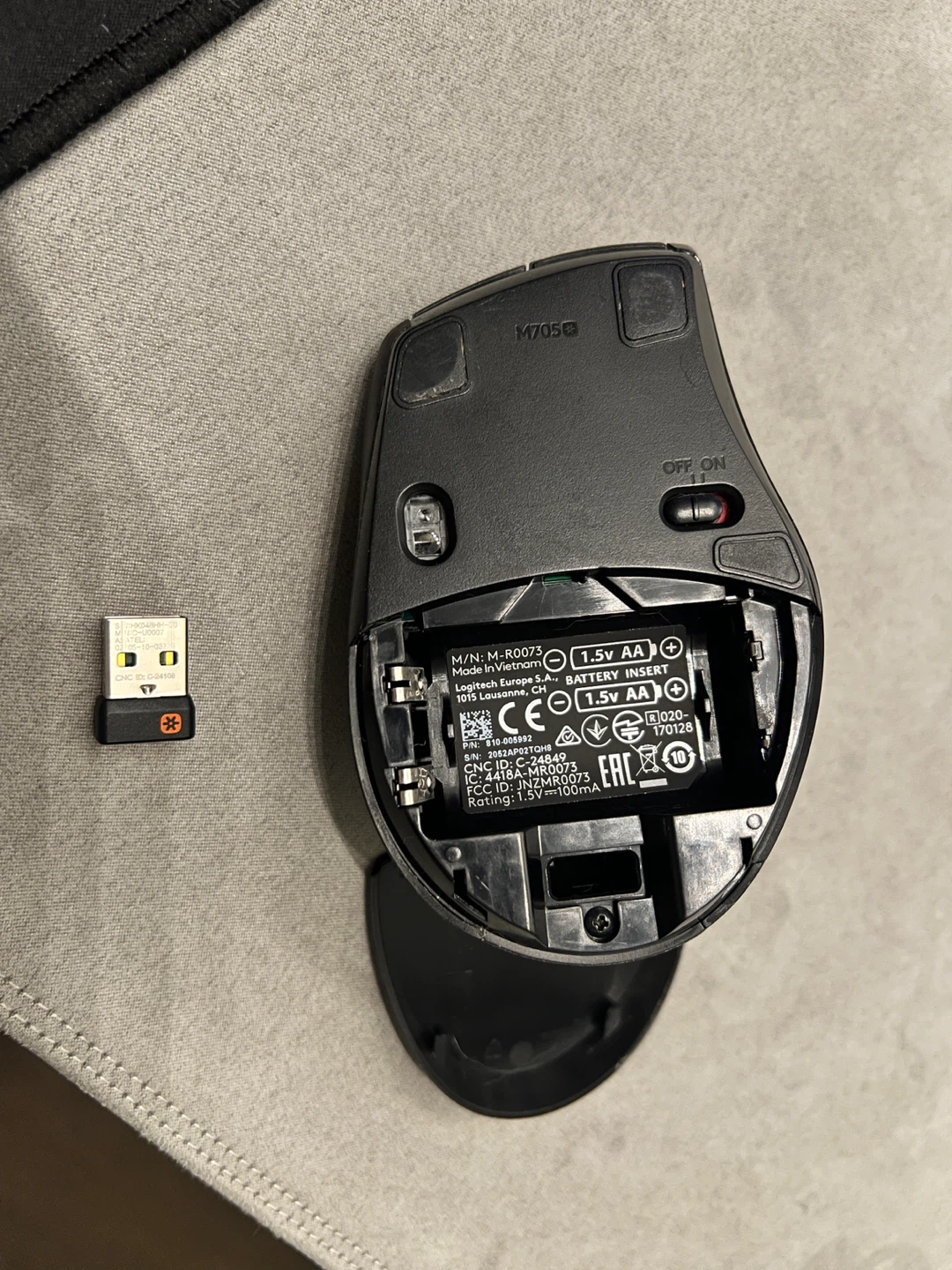 Logitech M705 Marathon Wireless Mouse - photo 2