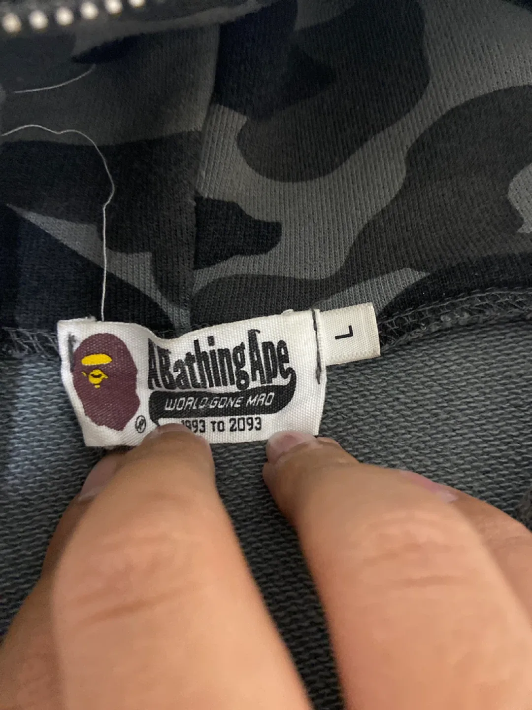 A Bathing Ape (BAPE) Camo Hoodie - Size L image indicator(2)