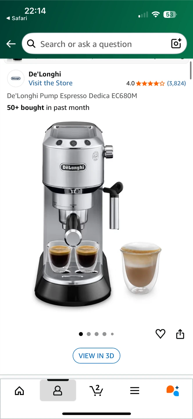 De'Longhi Dedica EC680M Espresso Machine - photo 3