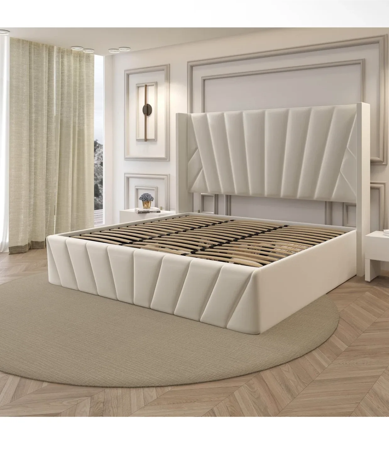 BRAND NEW (SEAL PACKED)Upholstered Platform Bed with Storage image indicator(3)