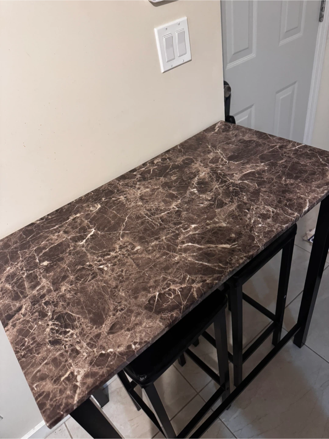 Bar Table Set with 2 Stools - photo 3