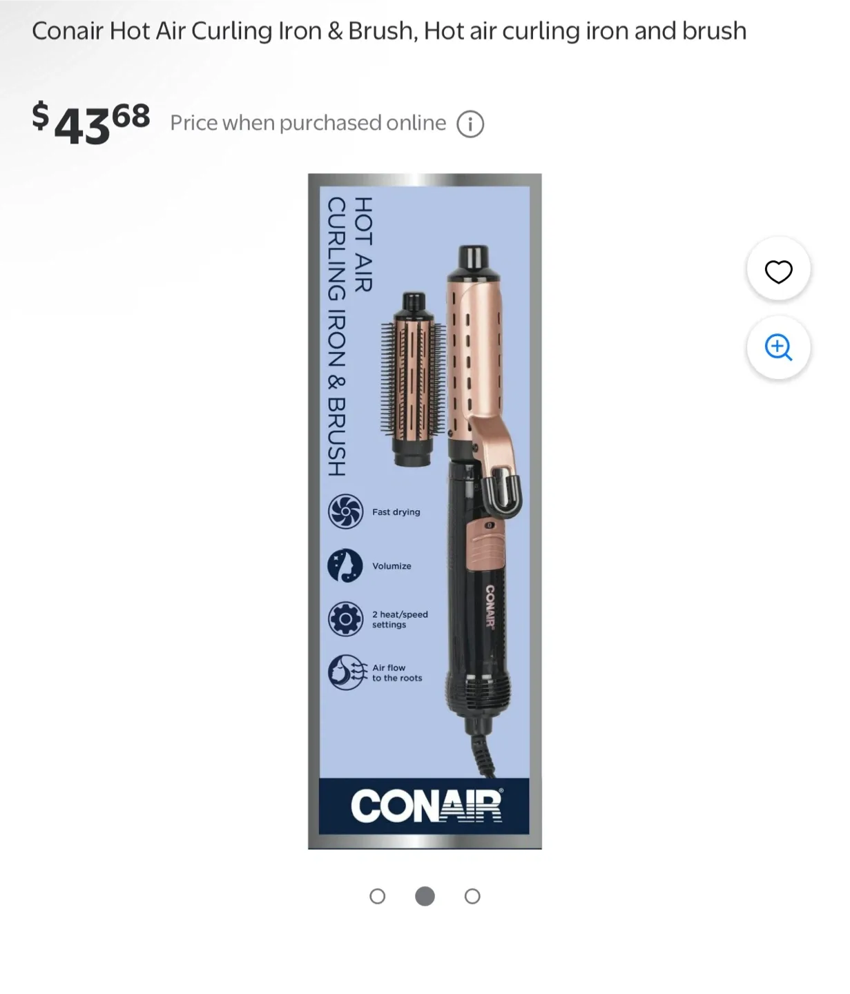 Conair Hot Air Curling Iron & Brush image indicator(2)