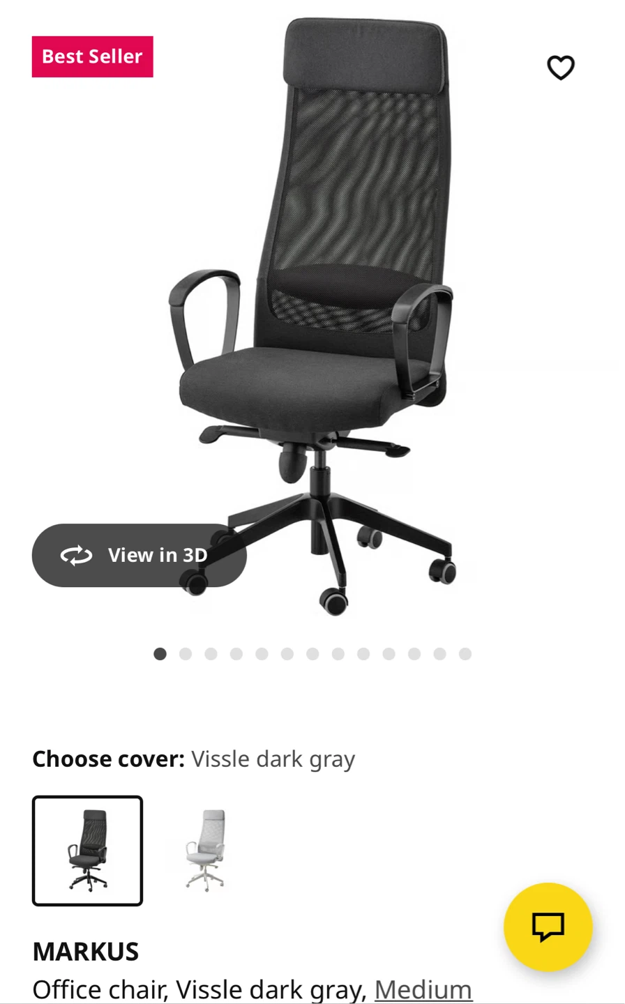 IKEA Markus Office Chair - Vissle Dark Gray - photo 2