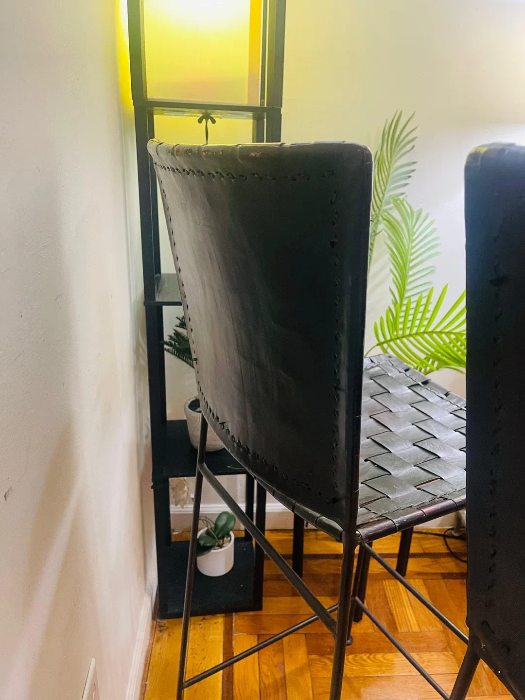 Woven Leather Bar Stools - Set of 2(Moving out) image indicator(5)