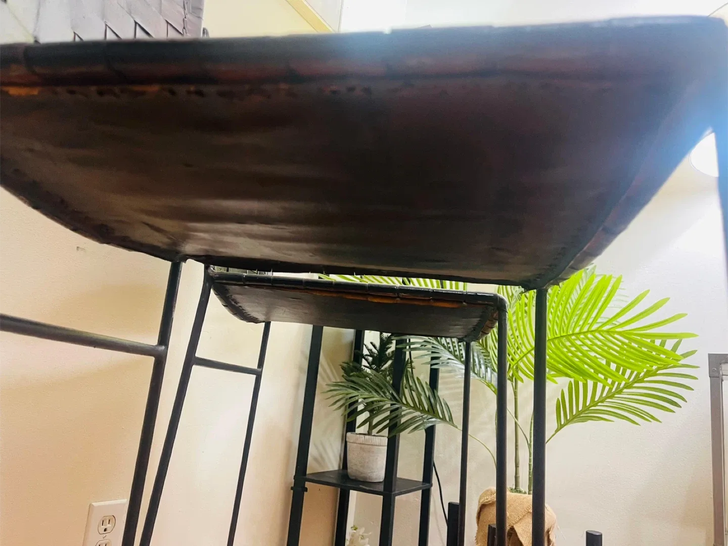 Woven Leather Bar Stools - Set of 2(Moving out) image indicator(6)