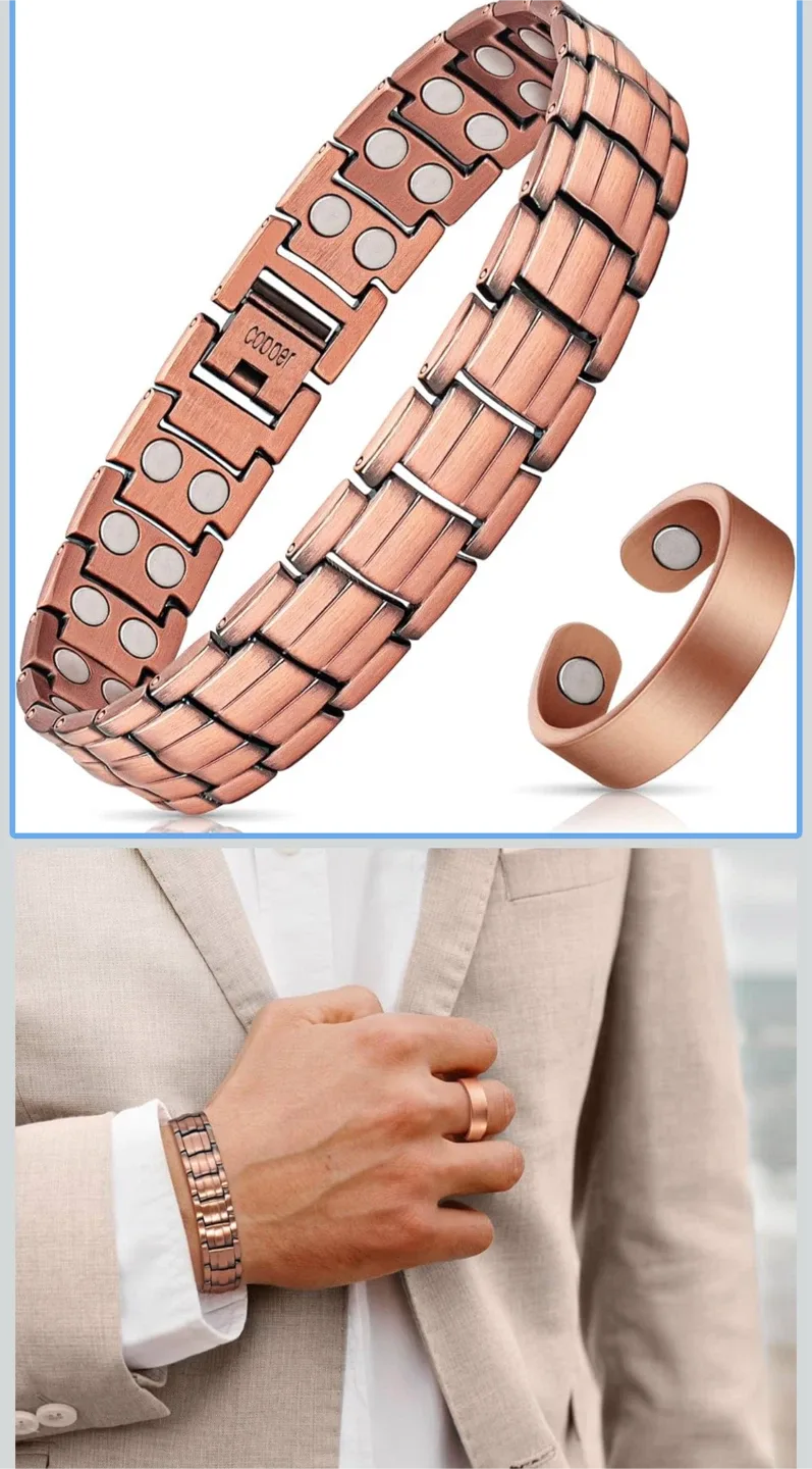Copper Bracelet and Ring Set