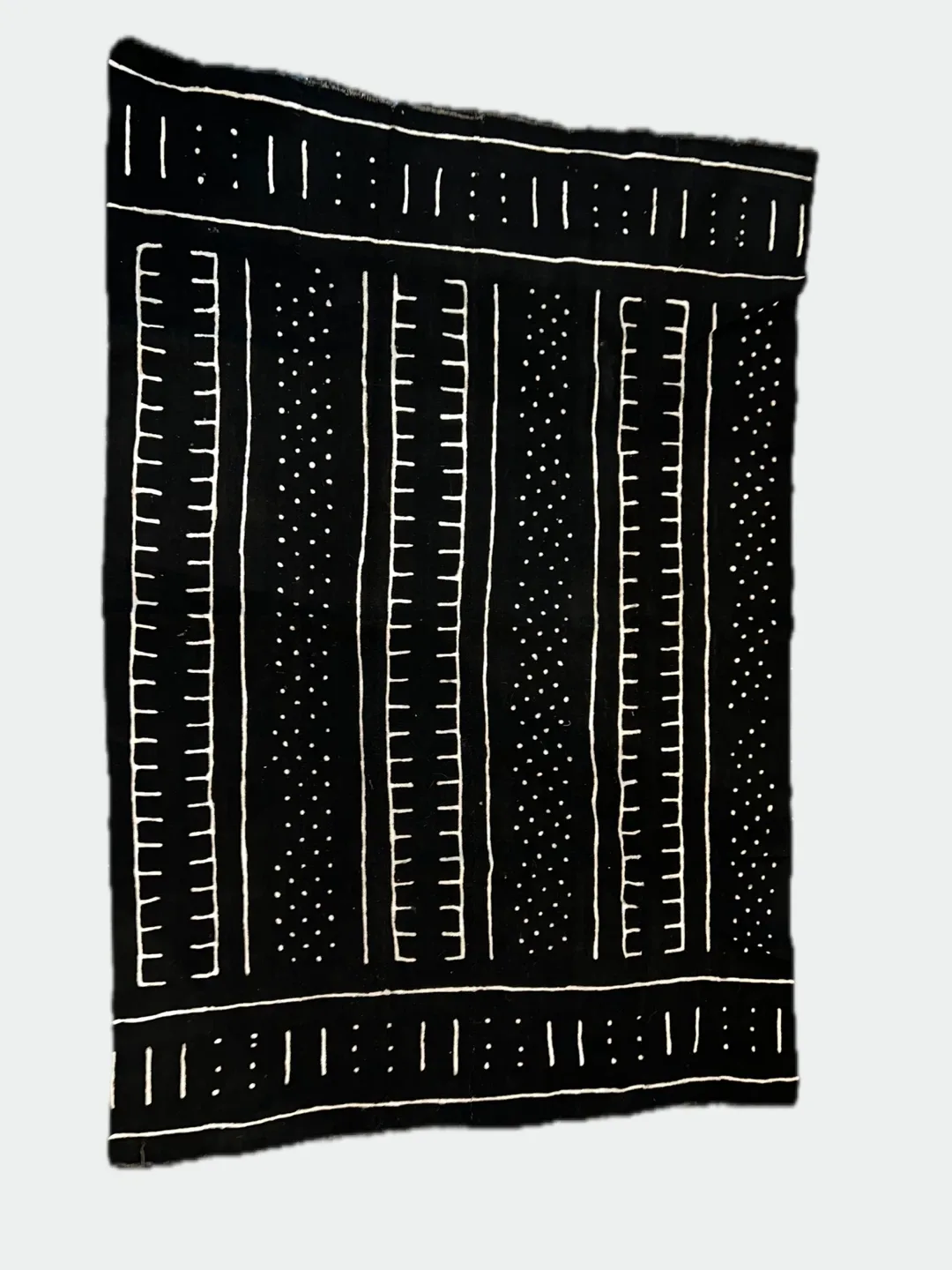 Mudcloth Throw Blanket - Black & White
