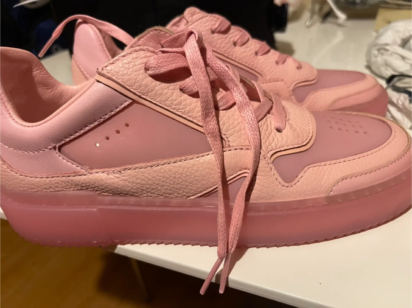 Stuart Weitzman Pink Sneakers - Size 6.5 image indicator(2)