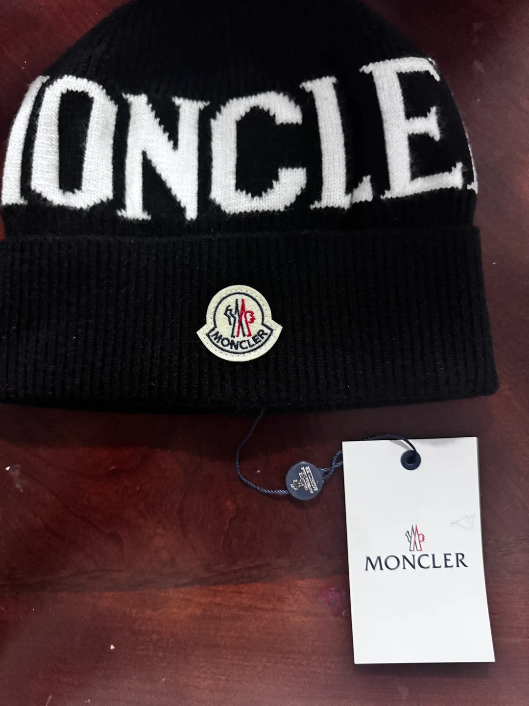 Moncler Black Beanie Hat - Brand New image indicator(3)