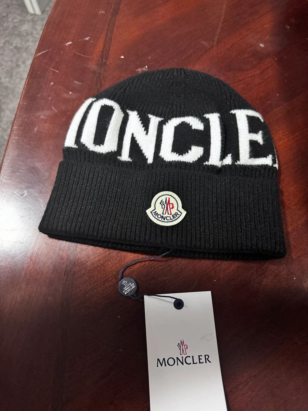 Moncler Black Beanie Hat - Brand New image indicator(5)