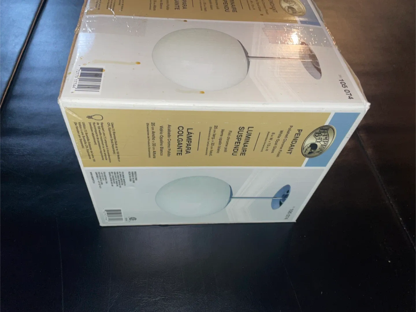 Hampton Bay Pendant Light - White Opal Glass image indicator(3)