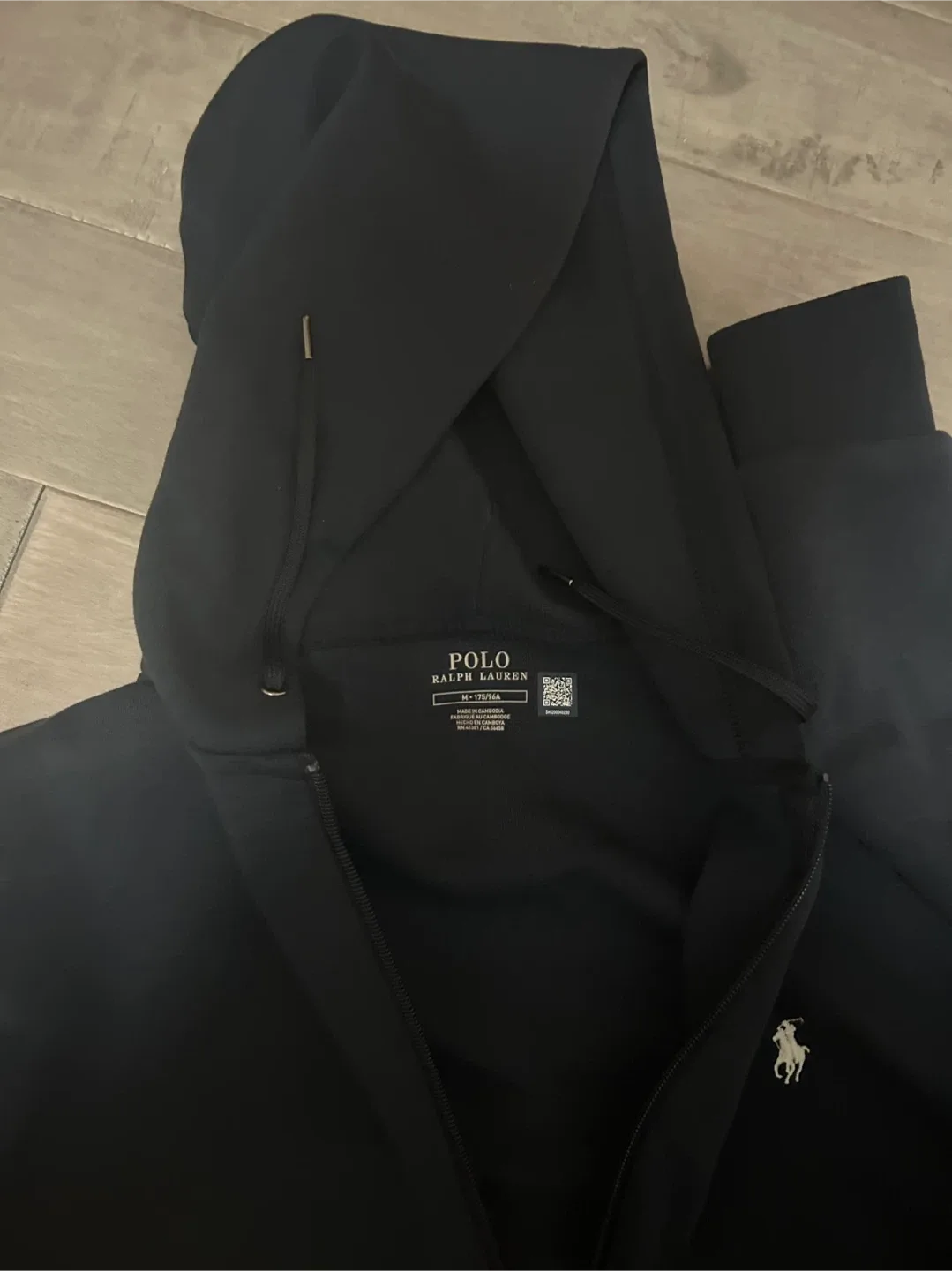 Polo Ralph Lauren Navy Blue Hoodie - Size M image indicator(4)