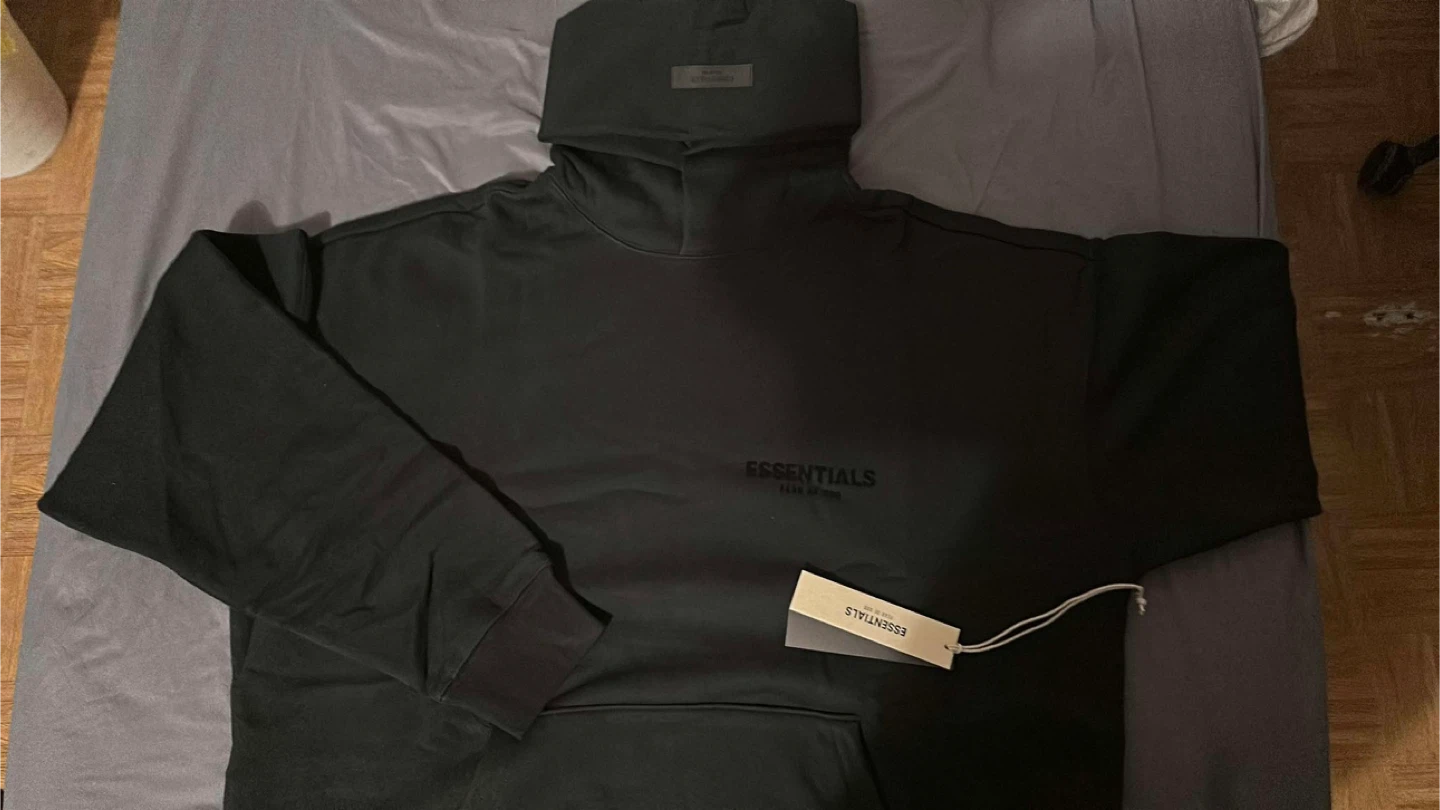 Essentials Fear of God Black Hoodie & Sweatpants Set