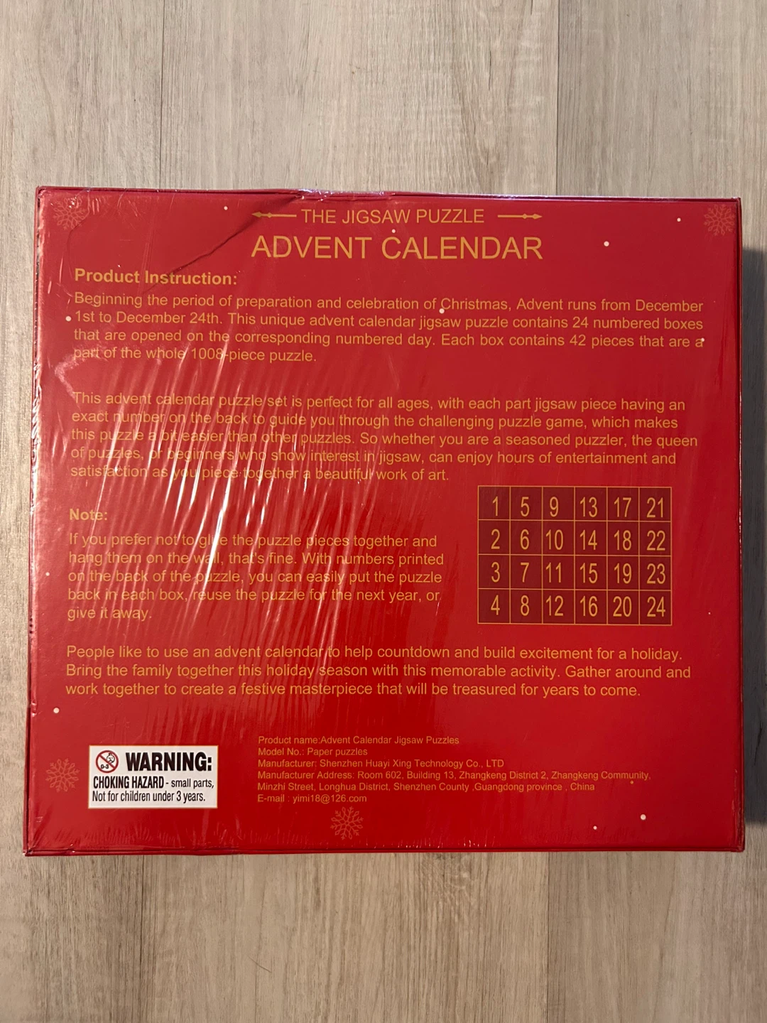 Advent Calendar. Christmas Jigsaw Puzzle - New - photo 2