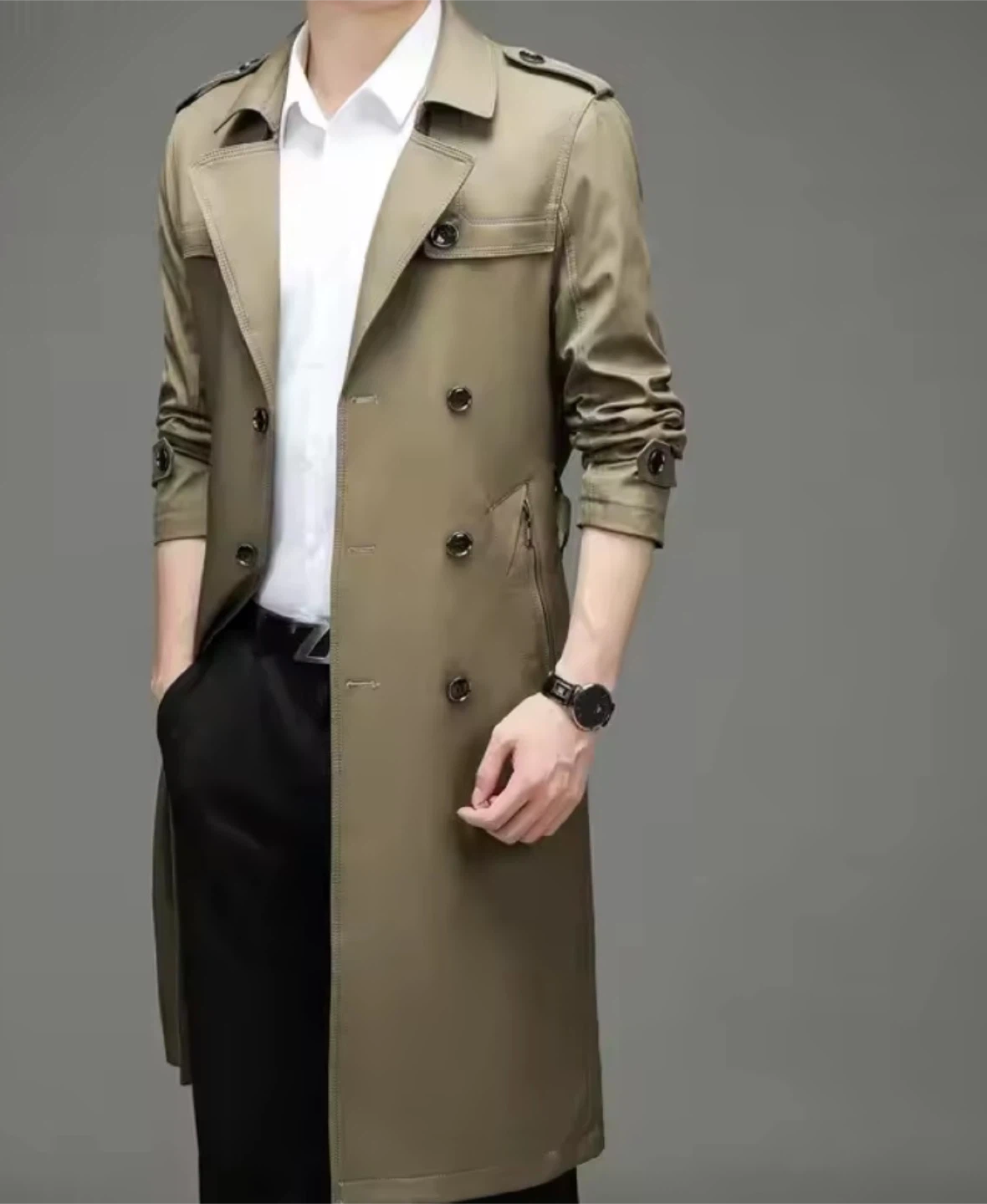 Khaki Trench Coat - photo 2