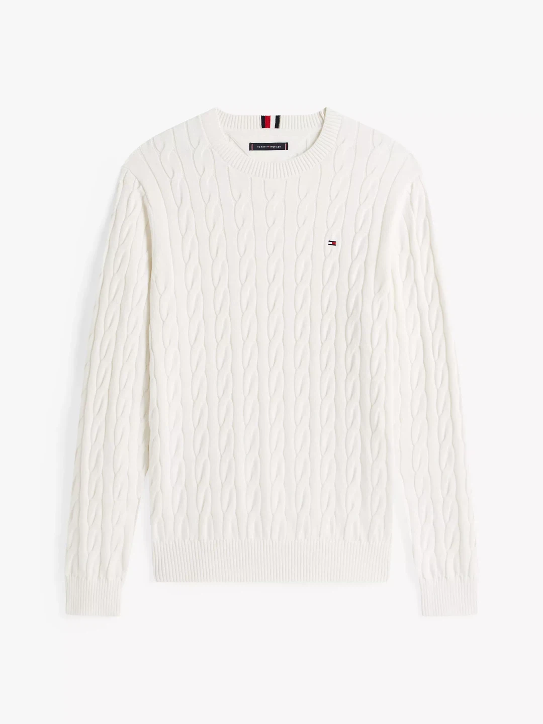 Tommy Hilfiger White Cable Knit Sweater