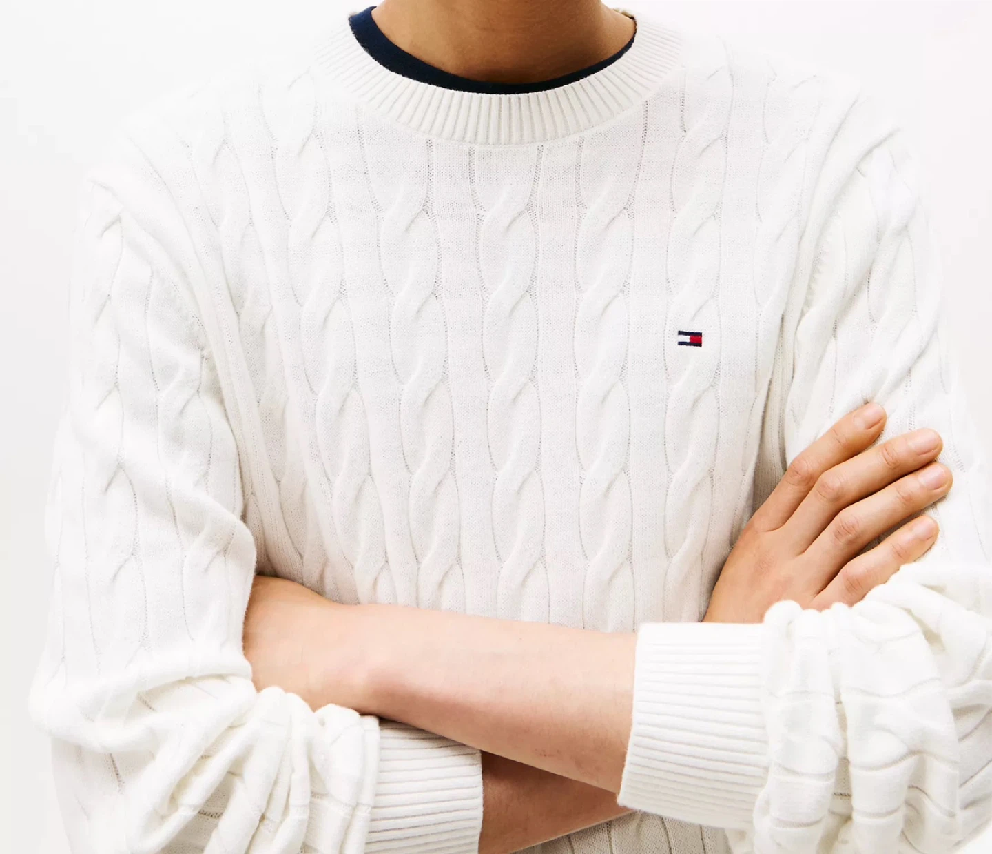 Tommy Hilfiger White Cable Knit Sweater - photo 3