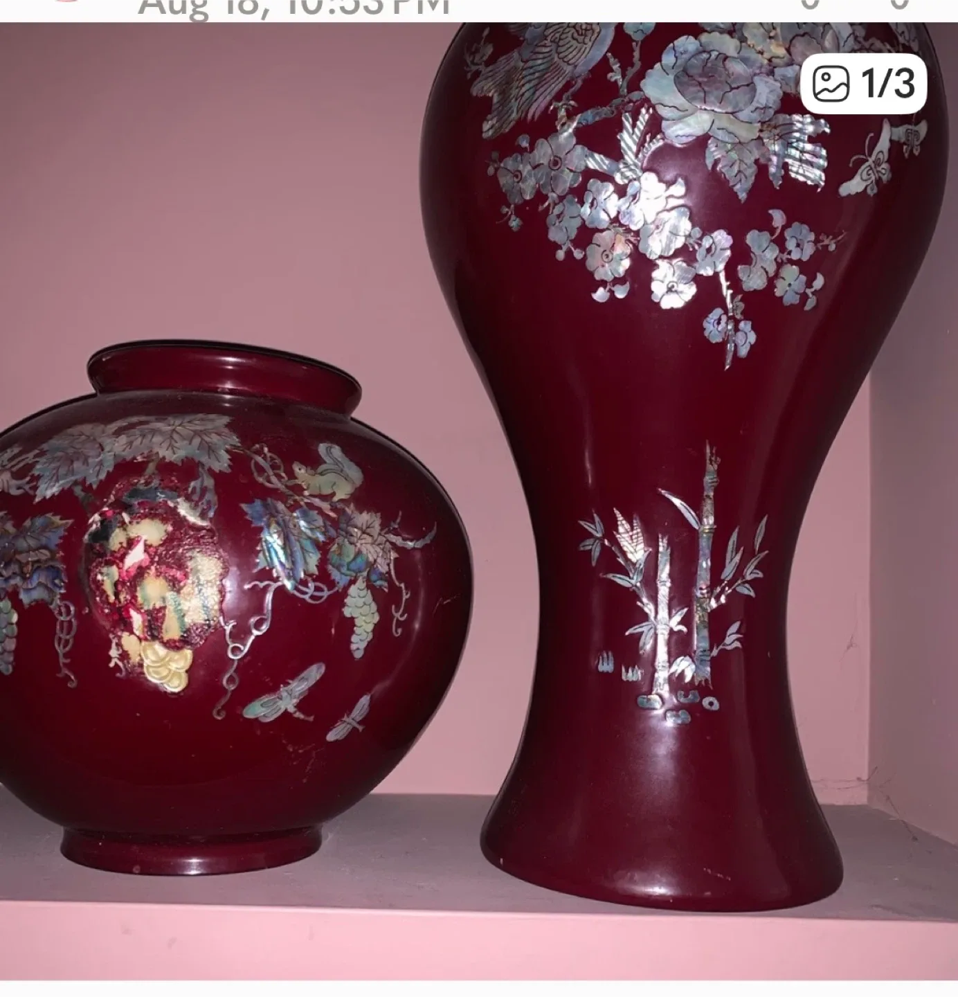 Najeonchilgi Korean Lacquerware Vase