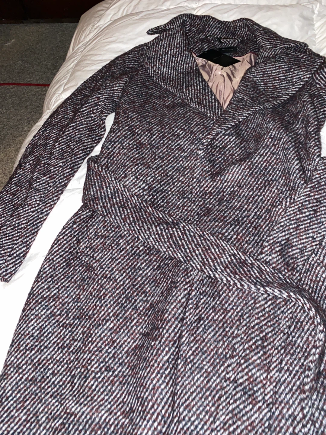 RW&CO. XS Herringbone Belted Coat with pockets - photo 3