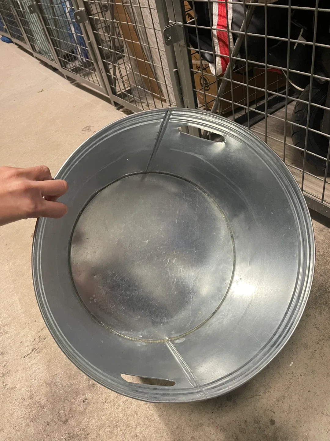 Galvanized Metal Tub - Silver