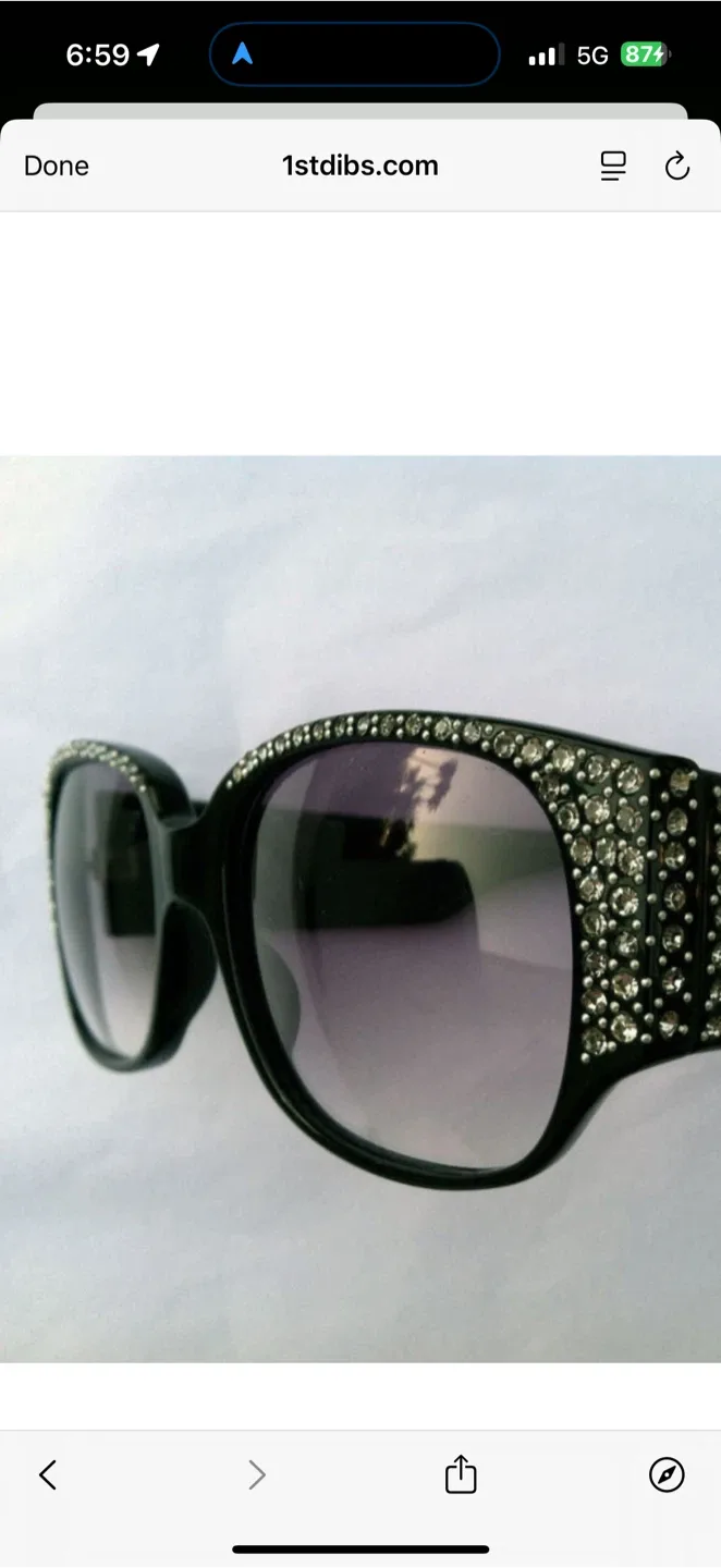 Emmanuelle Khanh 'Jeweled' Sunglasses 1980s
