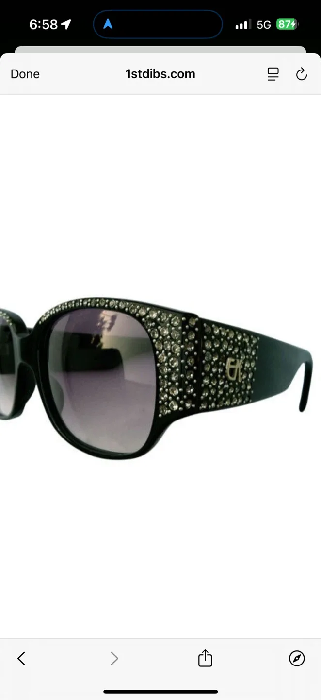 Emmanuelle Khanh 'Jeweled' Sunglasses 1980s image indicator(3)