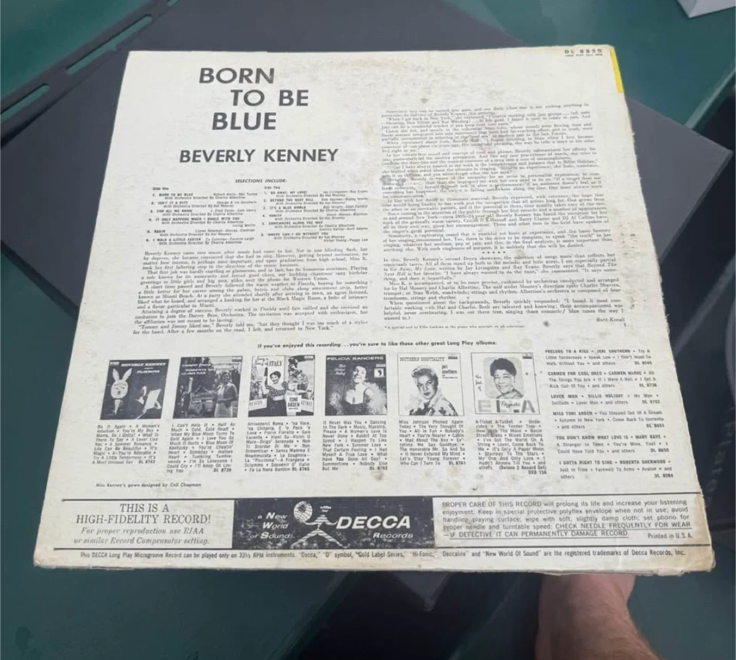 Beverly Kenney - Born to Be Blue Vinyl Record image indicator(3)