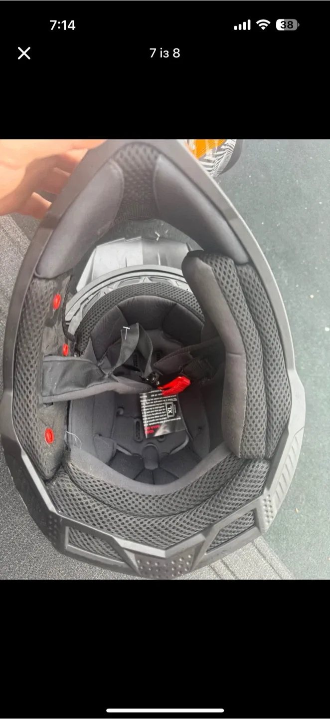 ISXRAM Motocross Helmets 2 of them  - Orange/Black image indicator(2)