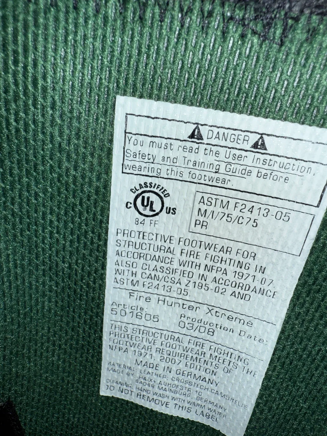 CROSSTECH Black Firefighter Boots image indicator(8)