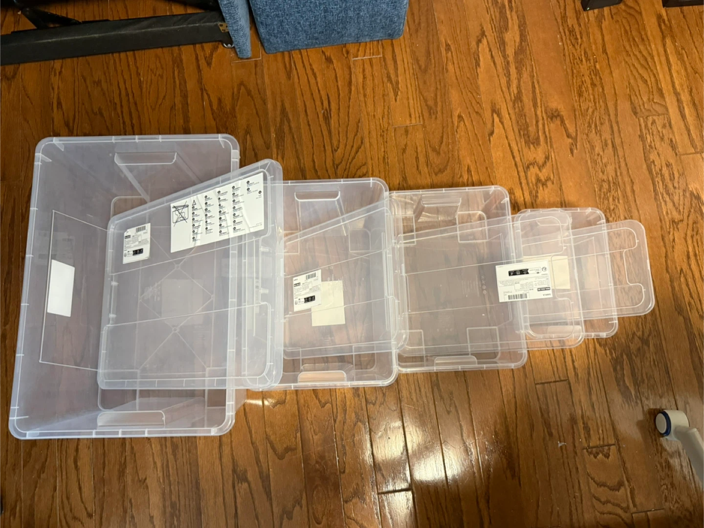 Clear Plastic Storage Bins - Various Sizes - photo 2
