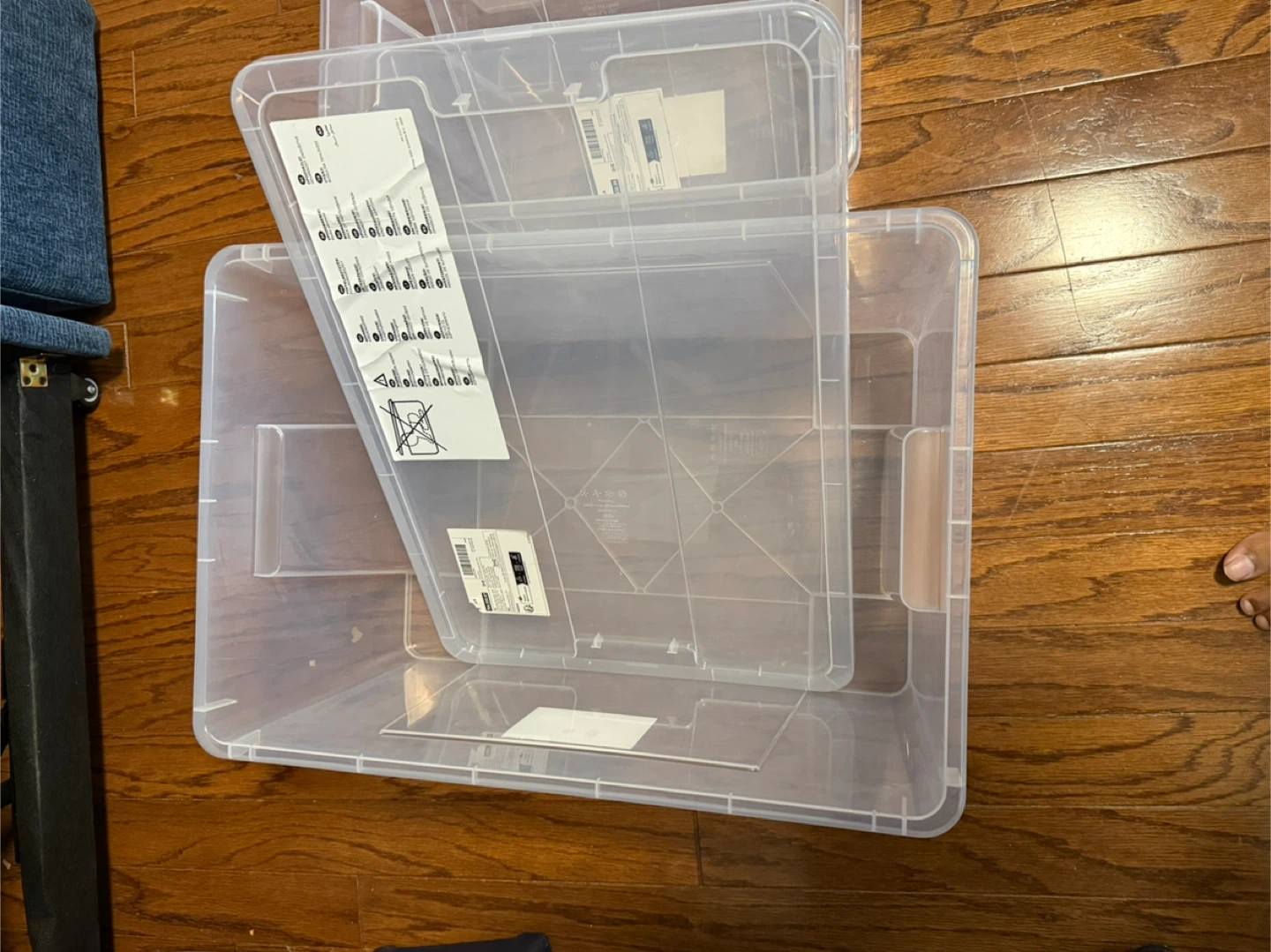 Clear Plastic Storage Bins - Various Sizes - photo 3