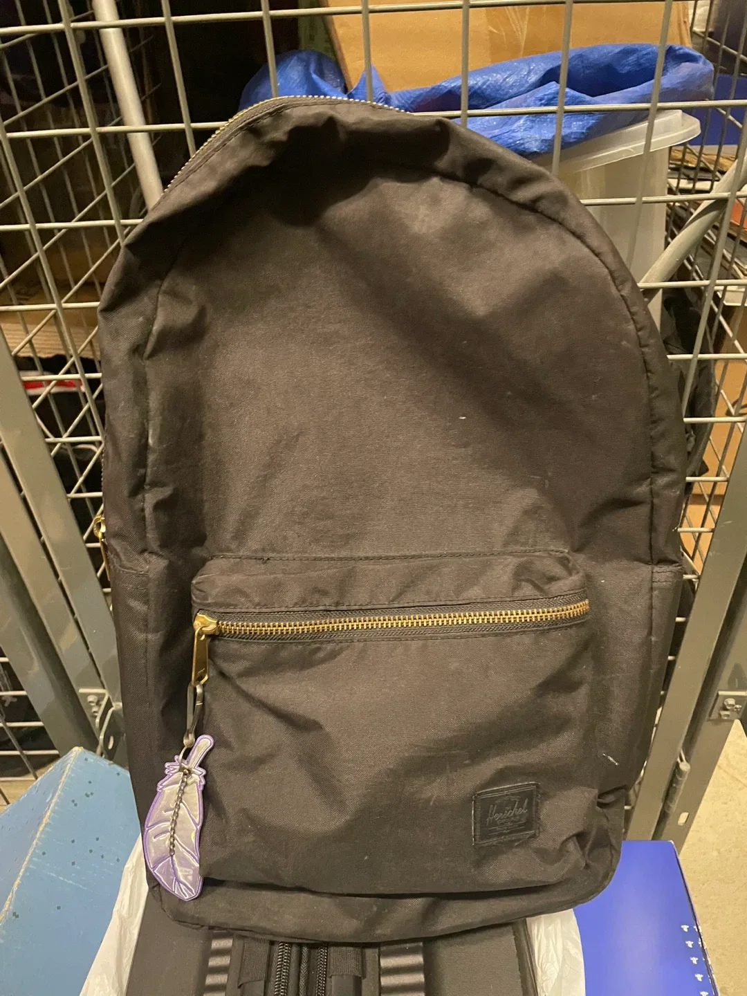 Herschel Black Backpack image indicator(3)