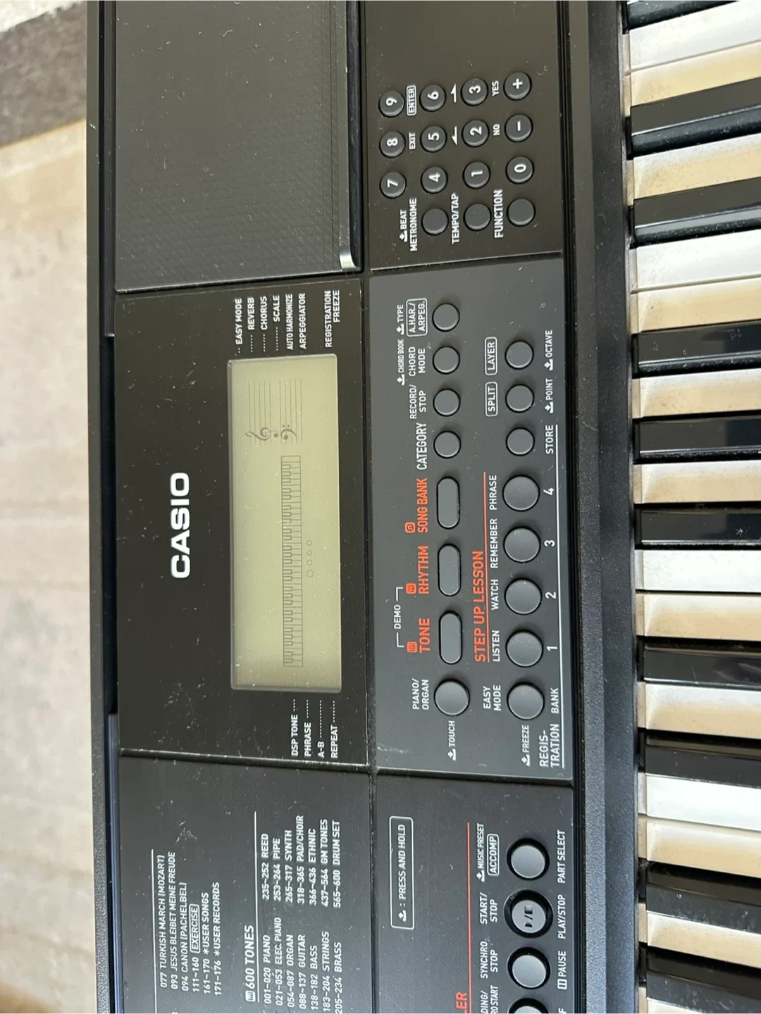 Casio CT-X700 Keyboard image indicator(3)