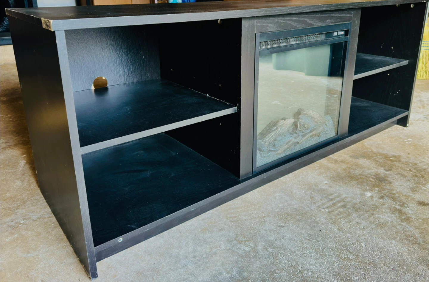 Black Fireplace TV Stand - photo 3
