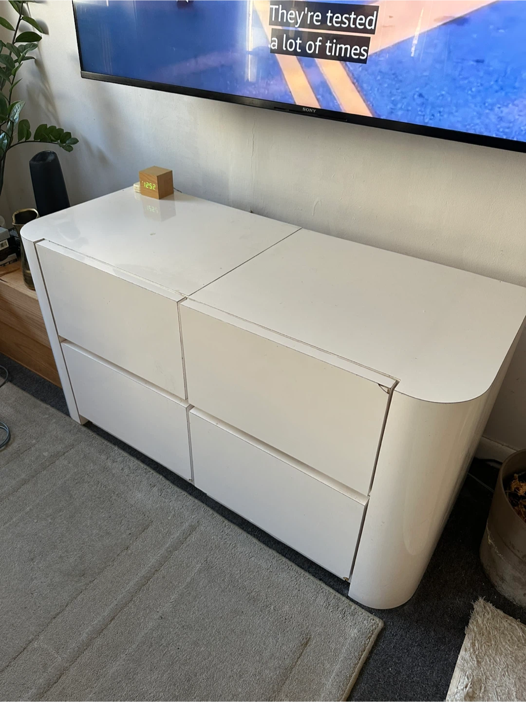 White Dresser with 4 Drawers
