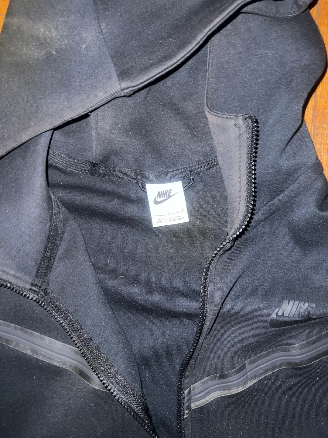 Nike Tech Fleece Black Hoodie Size L image indicator(2)