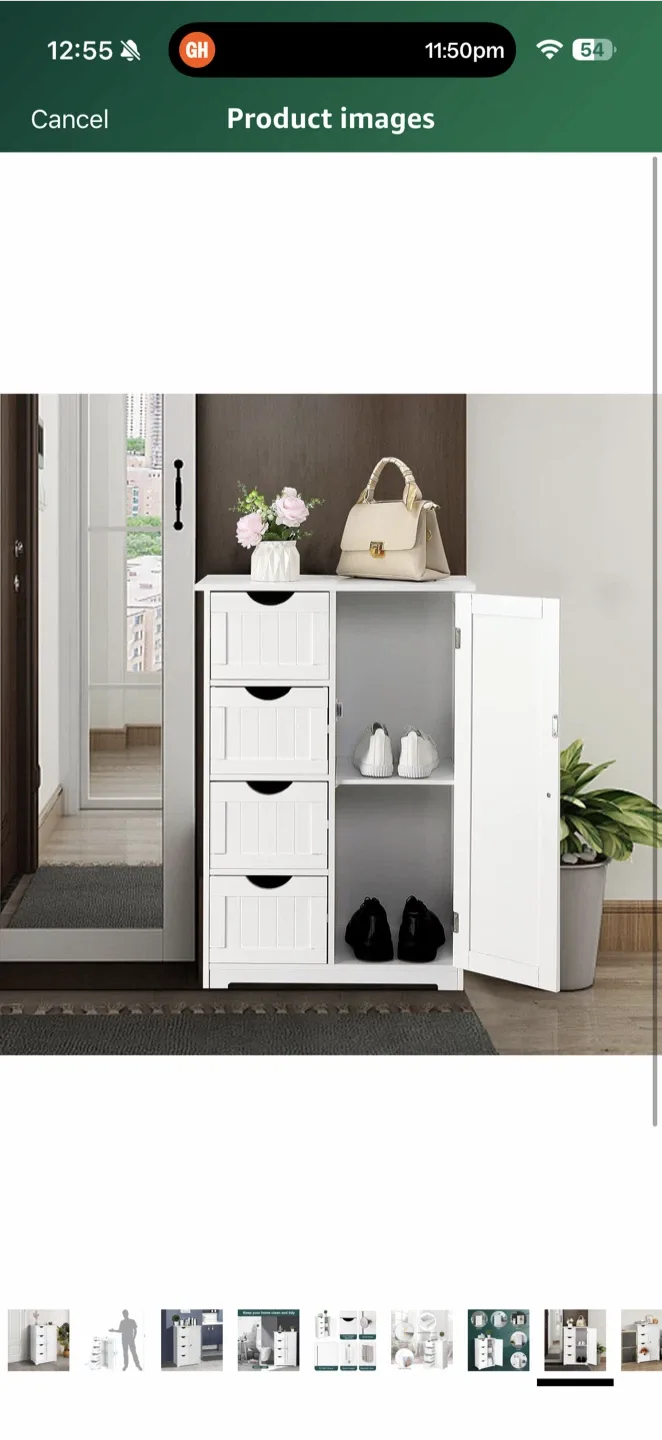 White  Cabinet with Drawers & Door image indicator(2)
