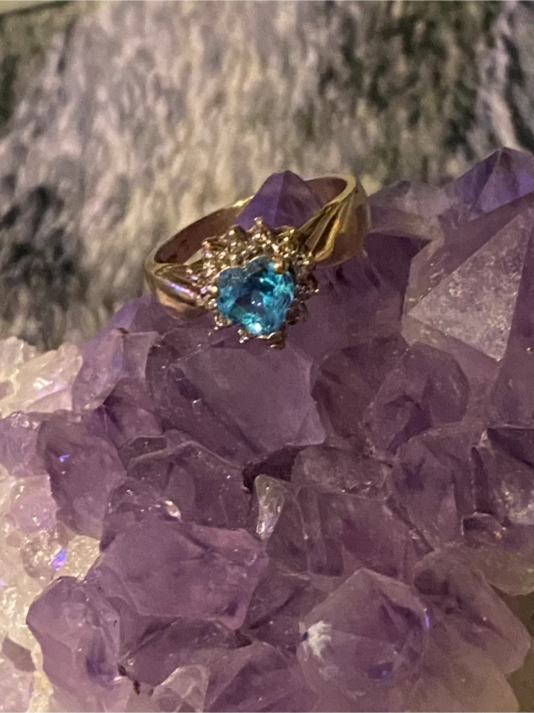 Blue Heart Stone Ring image indicator(5)