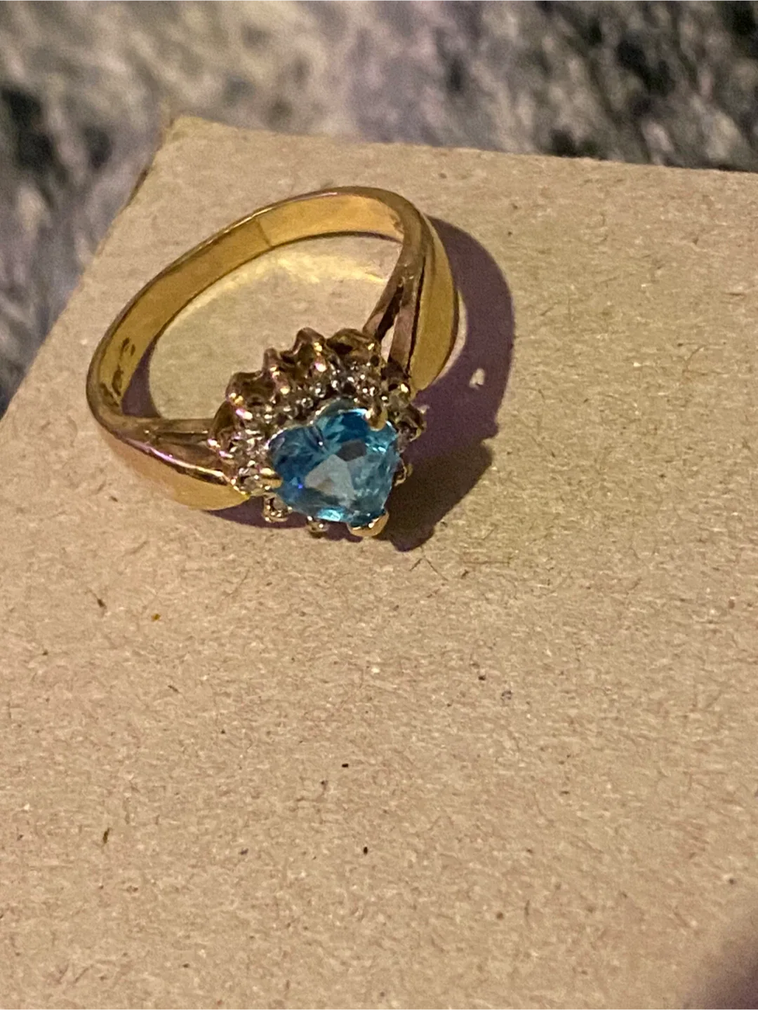 Blue Heart Stone Ring image indicator(6)