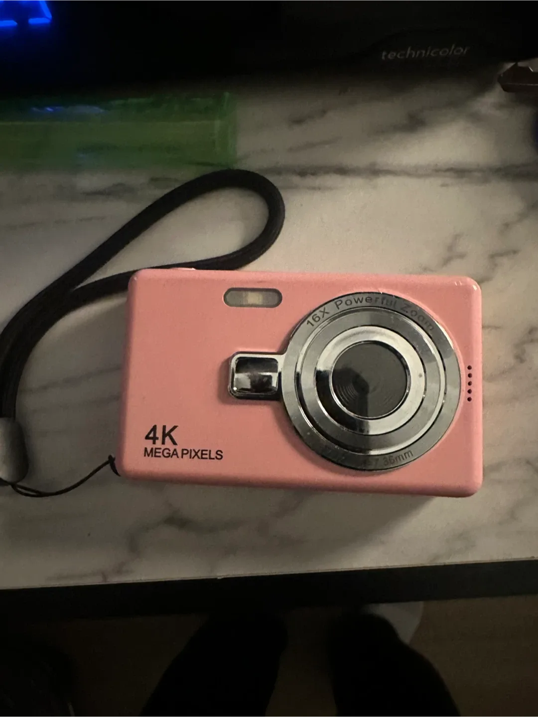 Pink 4K Mega Pixels Digital Camera