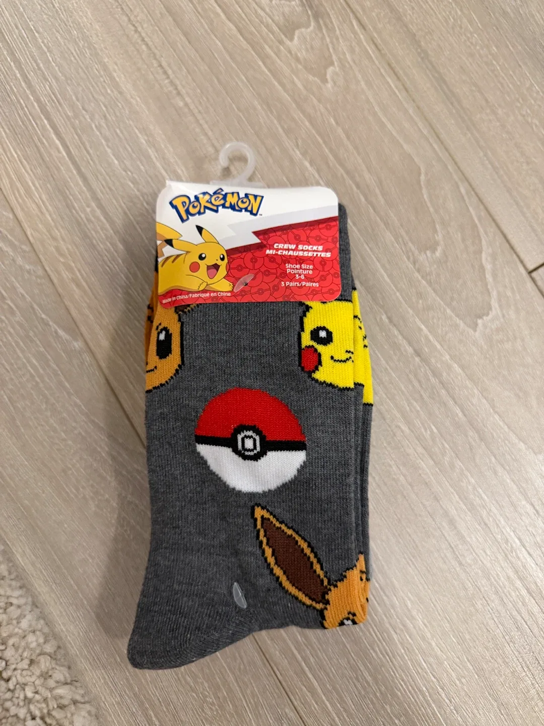 Pokémon Crew Socks - Size 3-6
