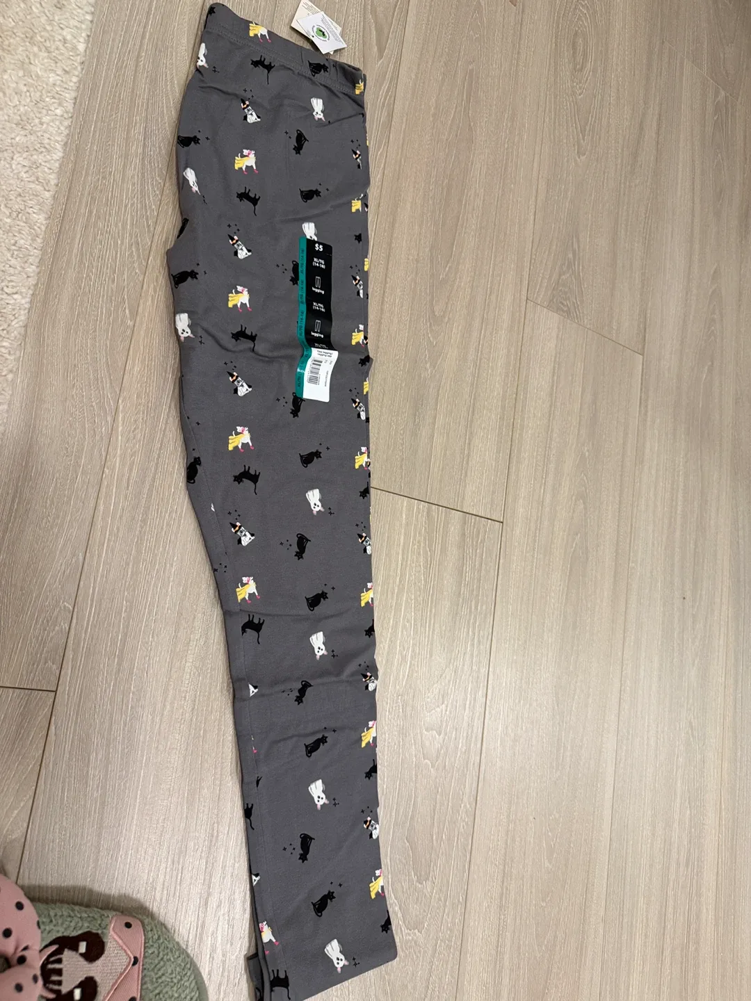 New Girls' XL (14-16) Cat Print Leggings