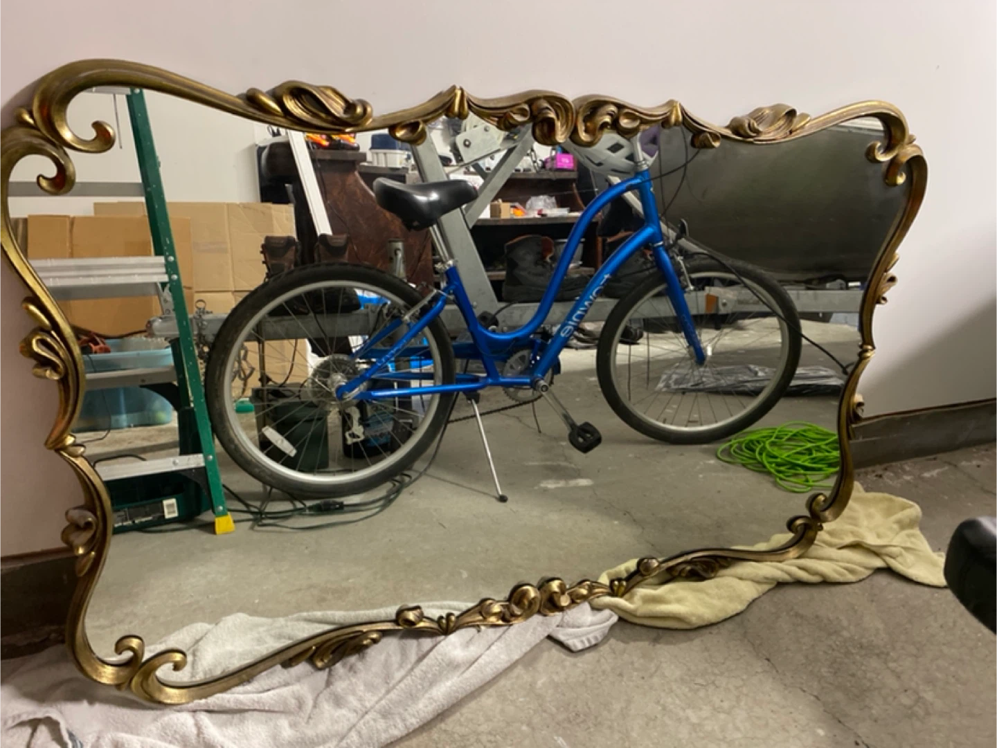 HUGE Vintage MCM Mirror Mir-O-Cron 1970 3 FT x 5 FT ESTATE SALE