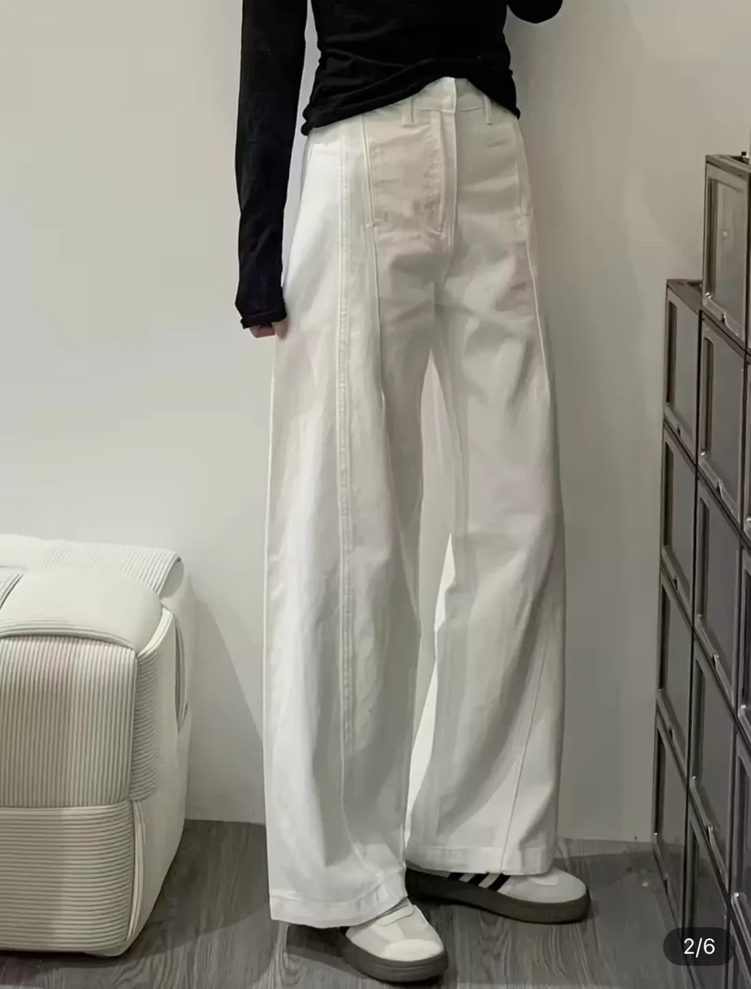 White Wide Leg Pants