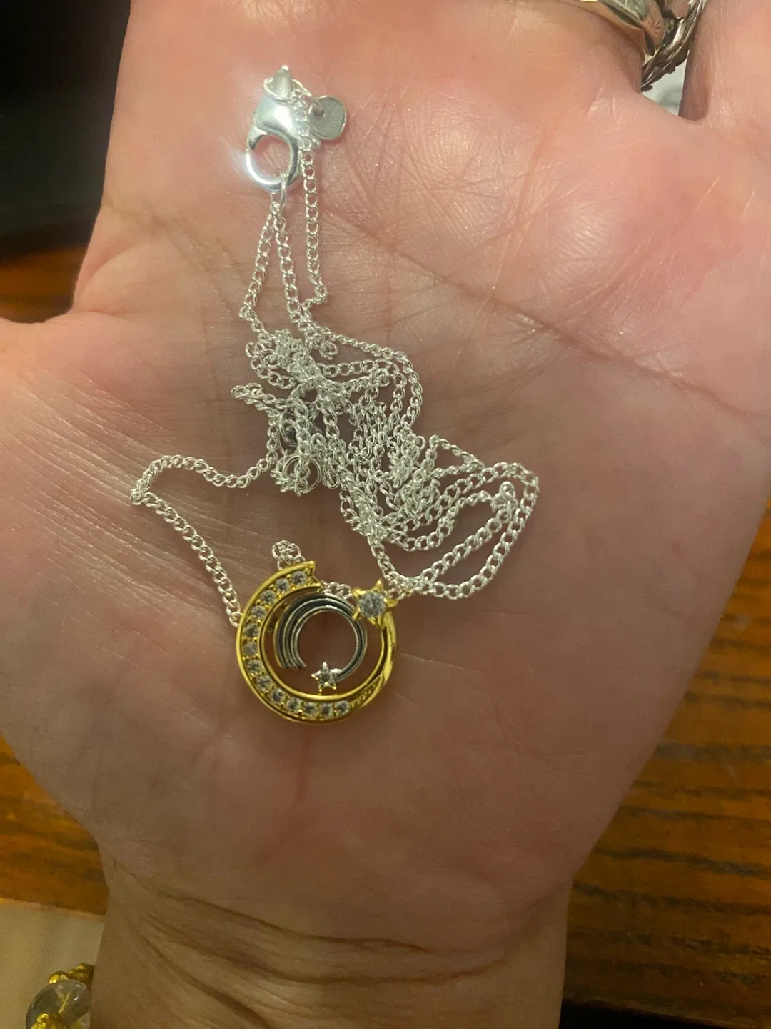 Pandora Crescent Moon & Star Necklace image indicator(2)