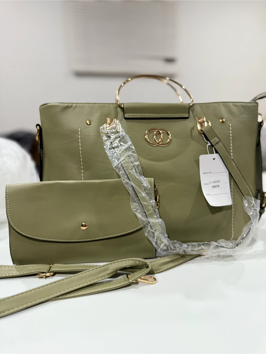 Green Handbag with Wallet