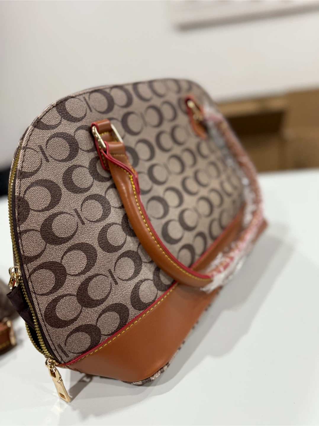 Coach Brown Patterned Dome Satchel - photo 4