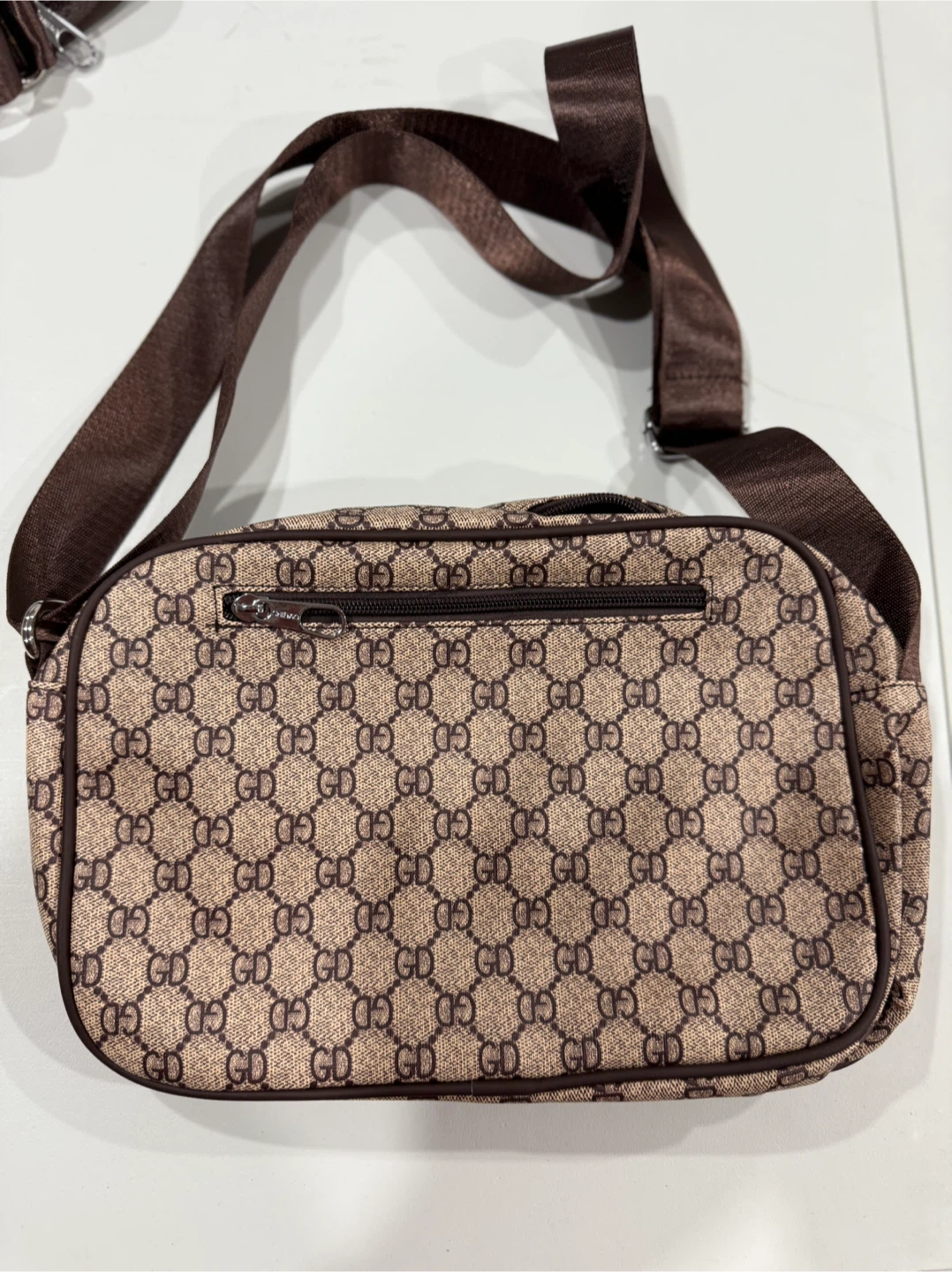 GD Patterned Crossbody Bag - Brown - photo 2