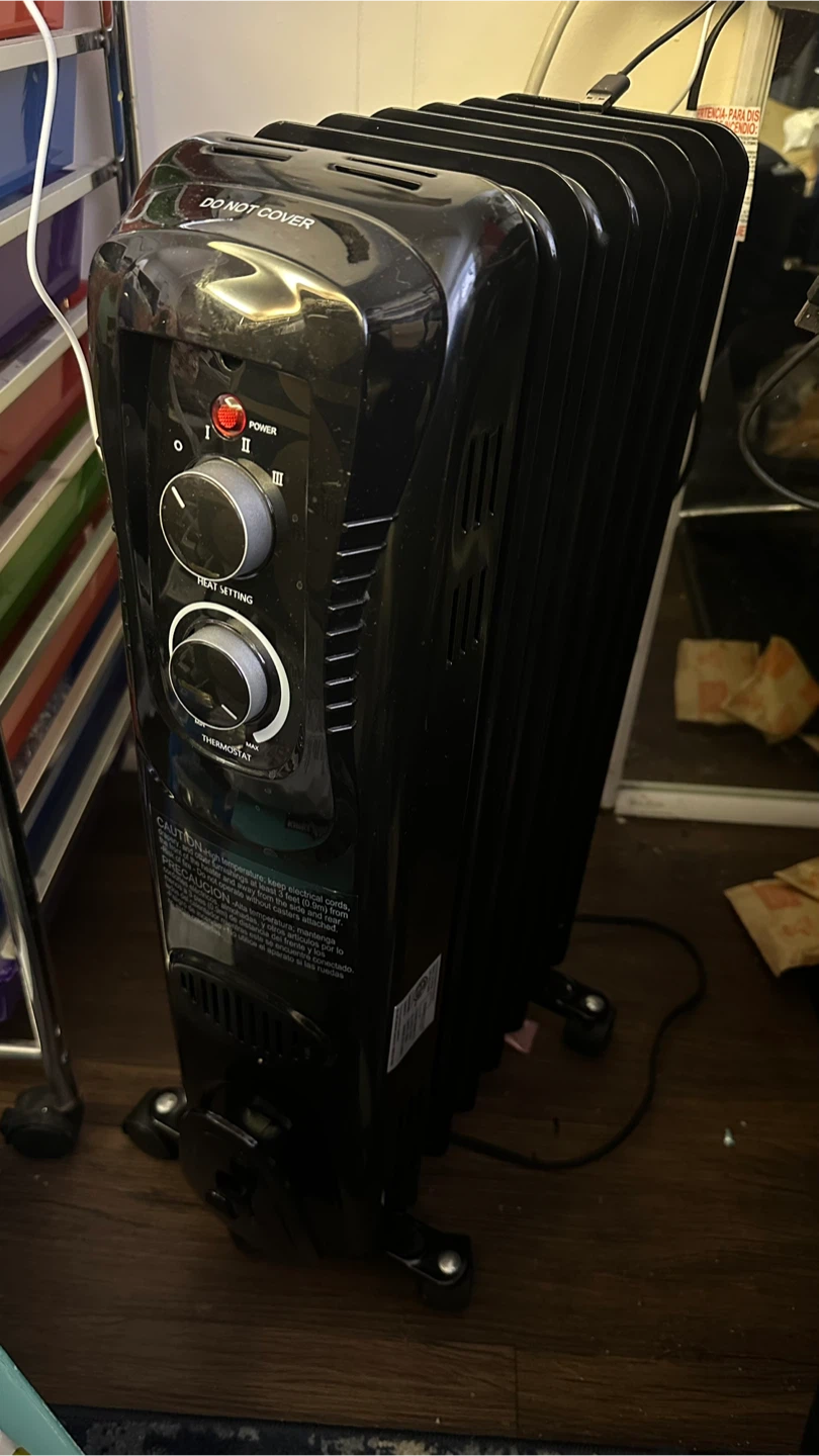 Black Oil-Filled Radiator Heater